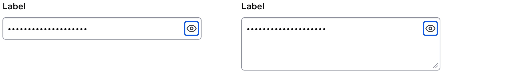 Keyboard masked input toggle focus example